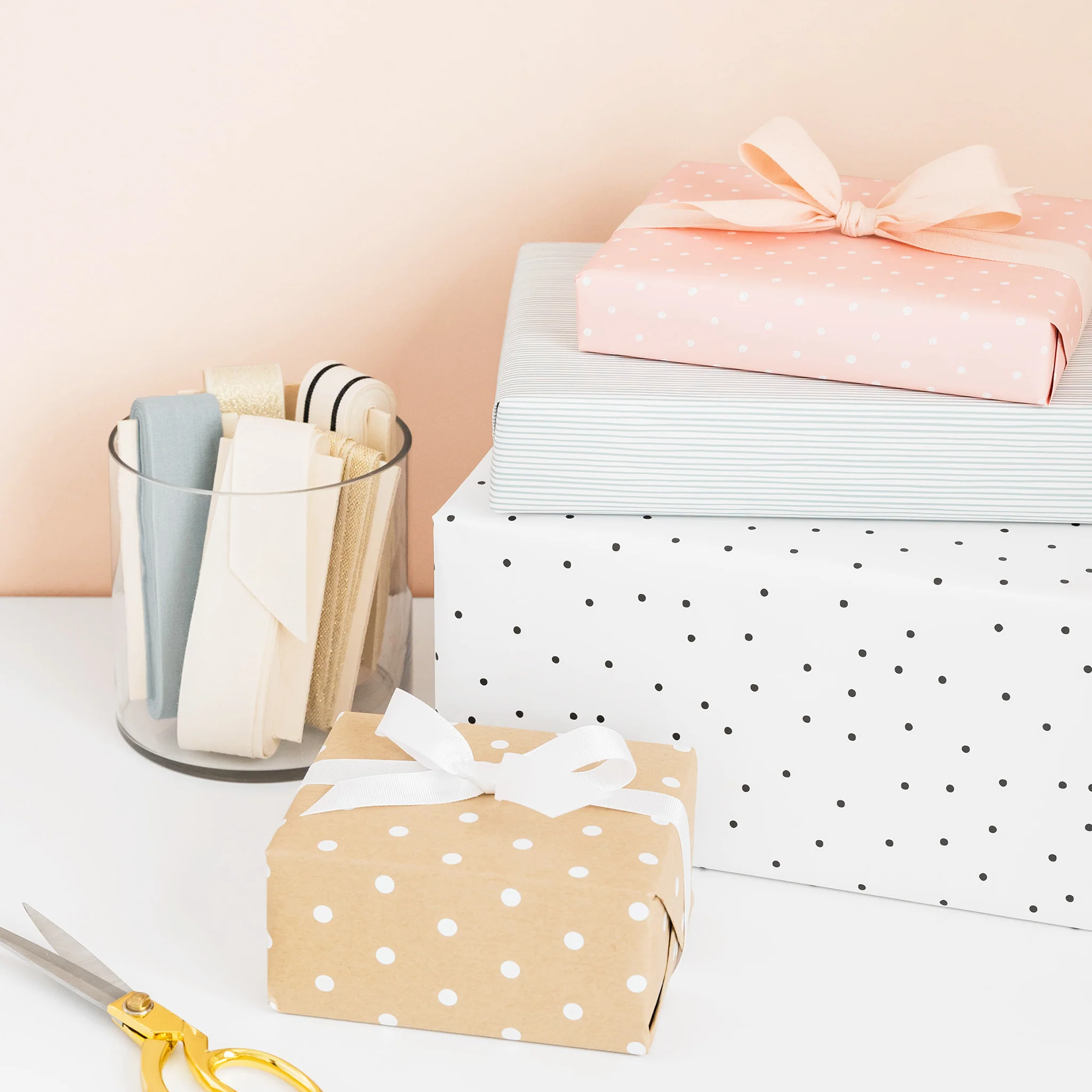 Kraft Polka Dot Wrapping Paper - Image 4