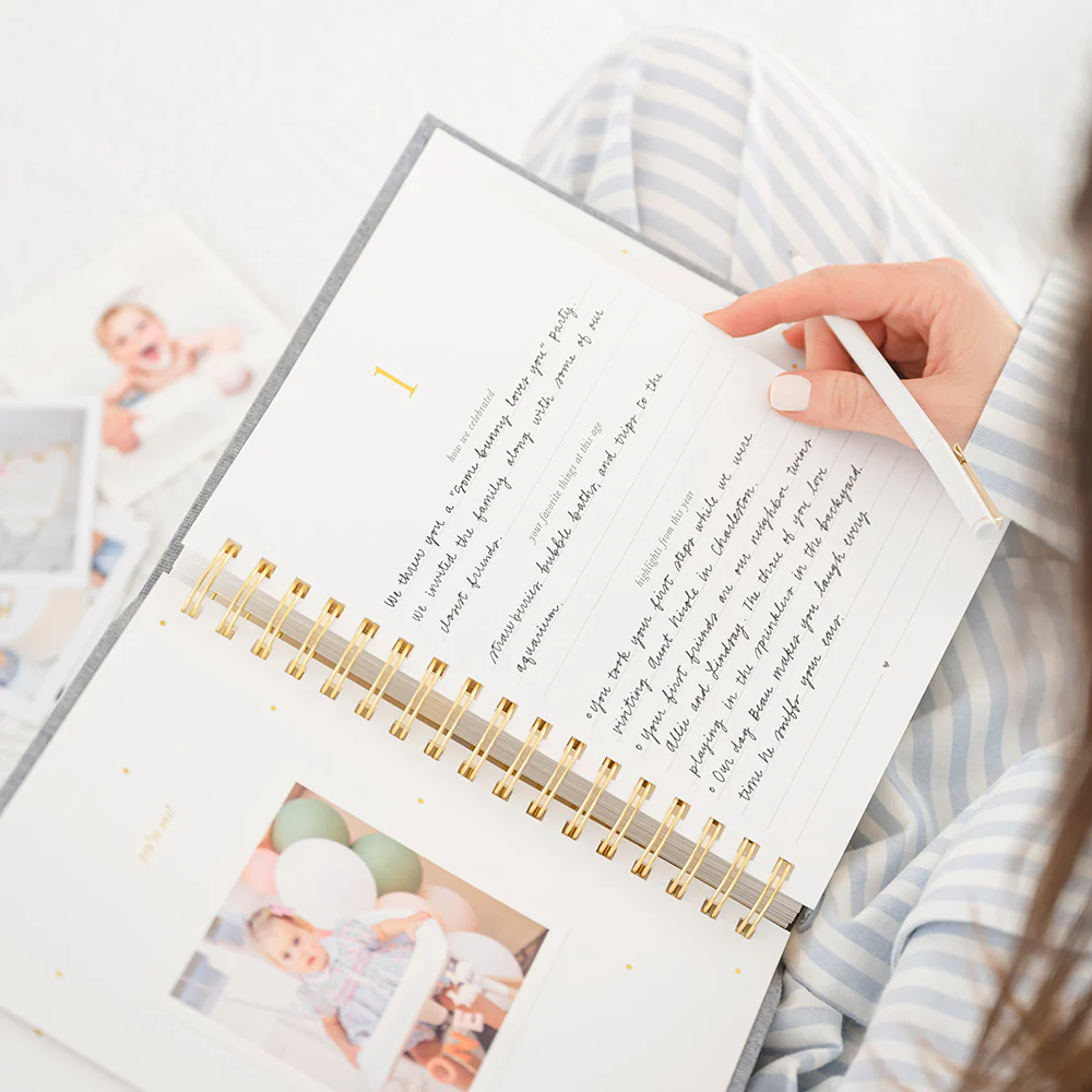 Rose Linen Birthday Book - Image 4