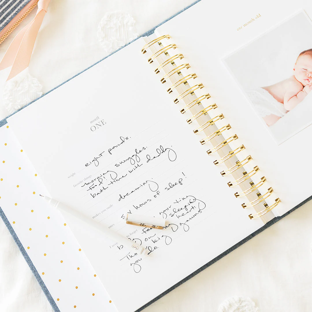 Cream and Black Pindot Baby Book - Image 5